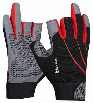 GEBOL - PRE TOUCH pracovní rukavice černo-šedivo-červená - velikost 9 (blistr)