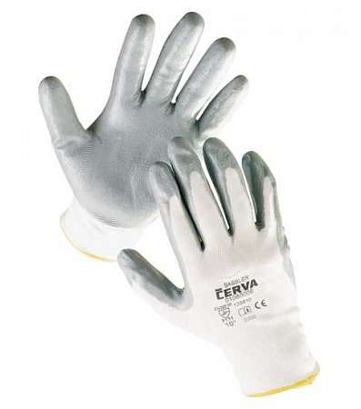 CERVA - BABBLER rukavice nylonové s nitrilovou dlaní - velikost 6