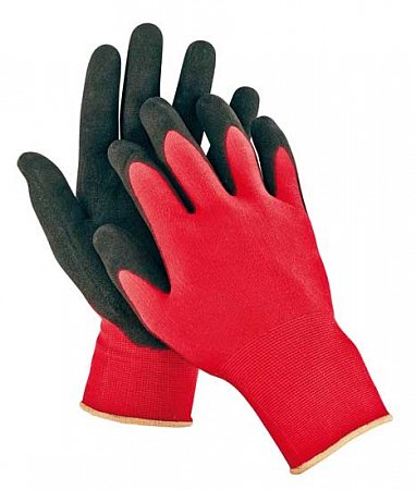 CERVA - FIRECREST rukavice nylonové s hrubší nitrilovou dlaní - velikost 6