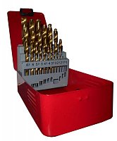 Sada vrtáků HSS TiN 25ks (1,0-13mm), plechový box