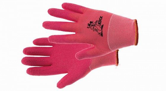CERVA - LOLLIPOP rukavice nylon. latex. růžová - velikost 4
